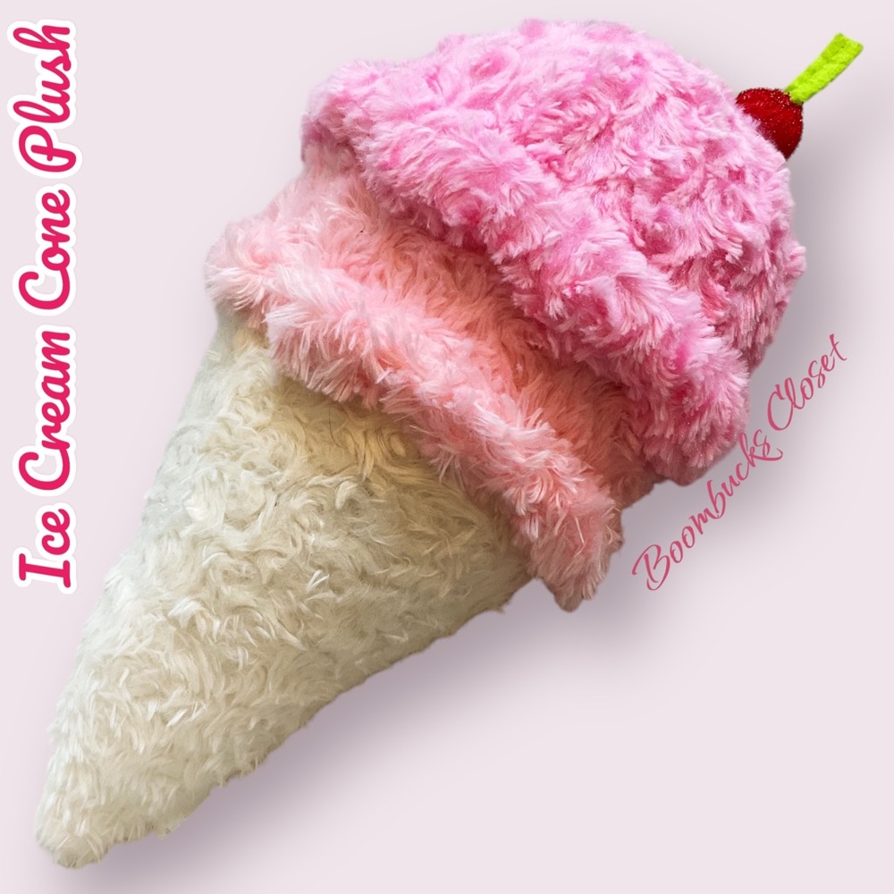 Ice Cream Cone Plush Decor Pillow